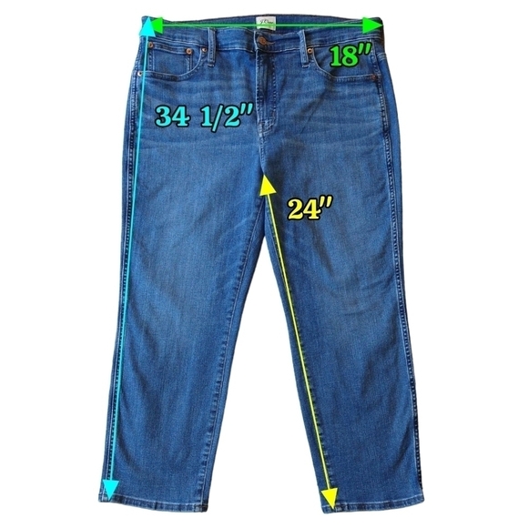J. Crew Vintage Straight Jeans High Rise Medium Wash Classic AN022 PETITE - Picture 2 of 10